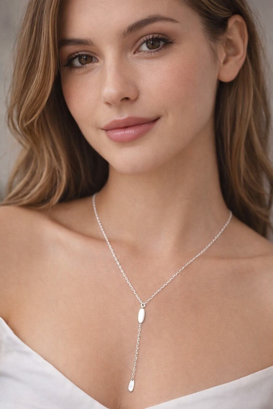 Kendra Scott Fern Y Smooth Polished Silvertone Plate Over Brass Lariat Necklace